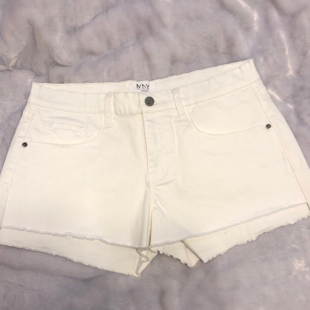 White denim shorts